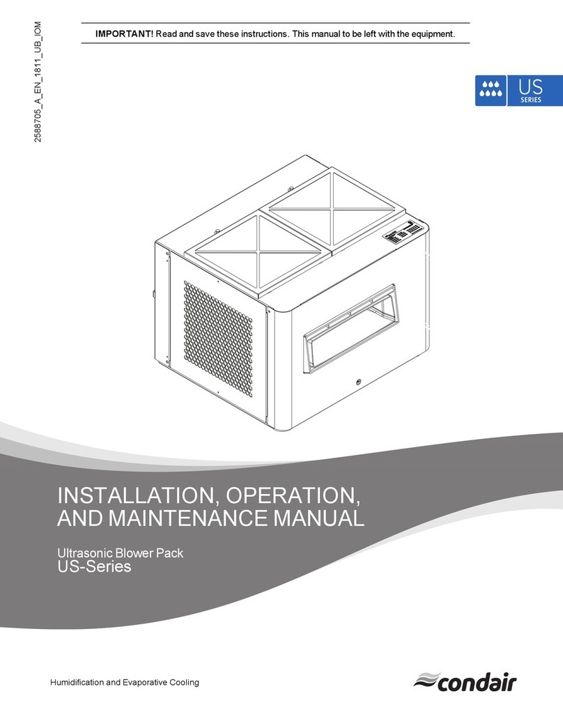 Condair US-Series Installation, operation and maintenance