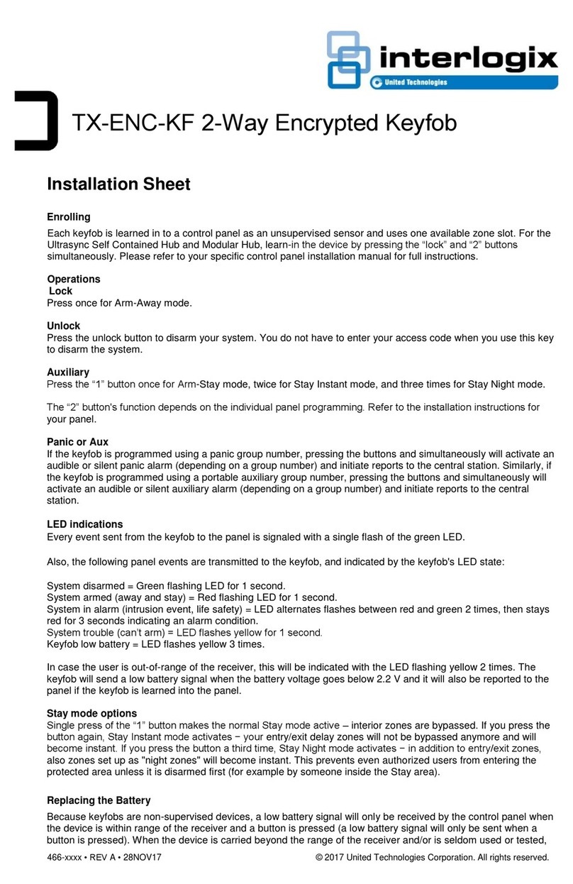 Interlogix TX-ENC-KF Assembly instructions