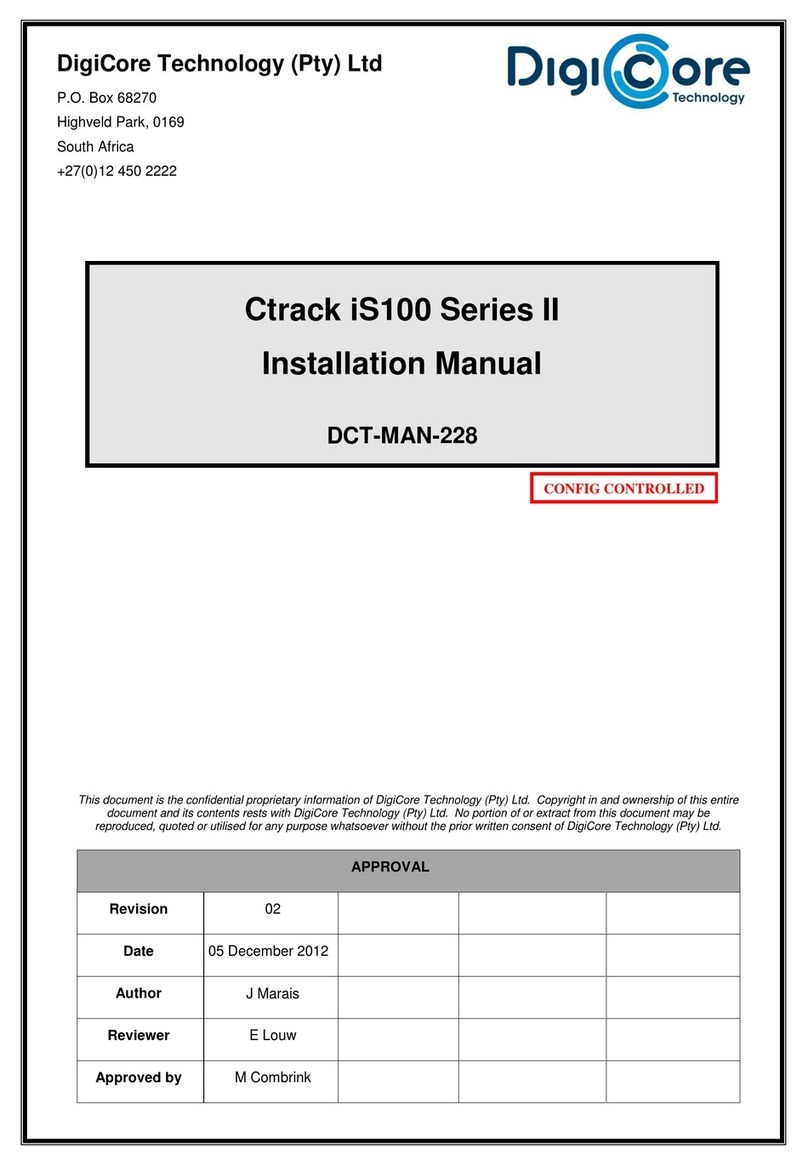 DigiCore Technology Ctrack iS100 Series II installation manual