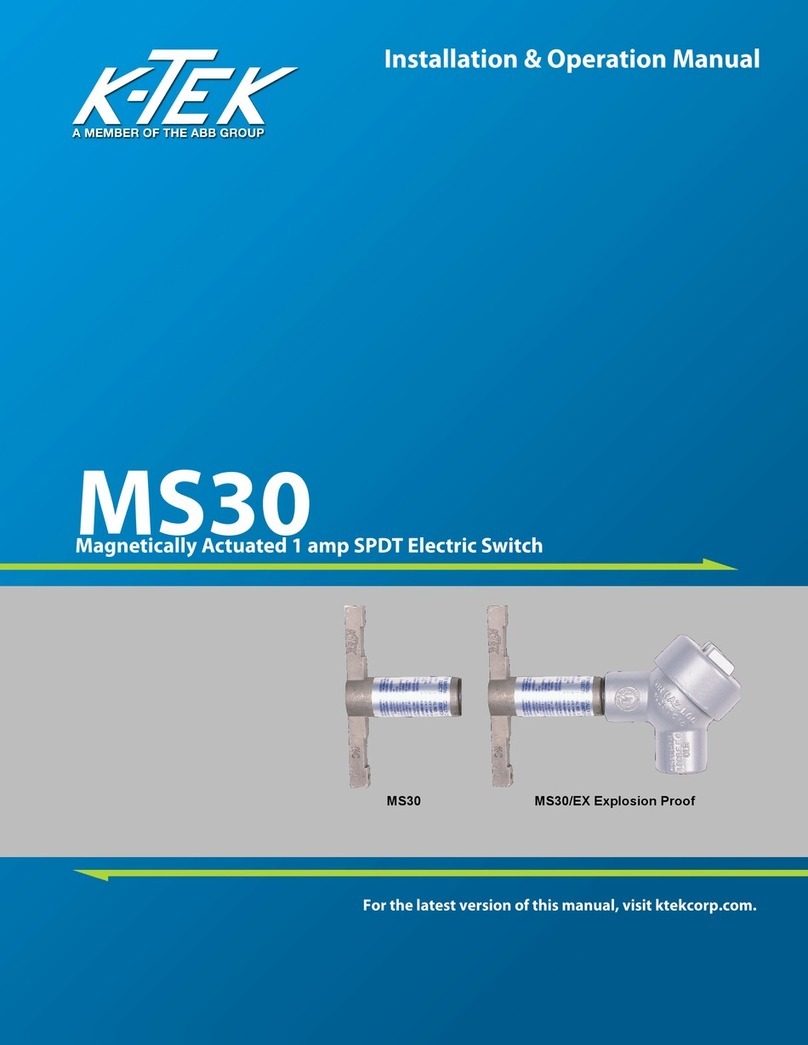 K-TEK MS30 Installation & operation manual