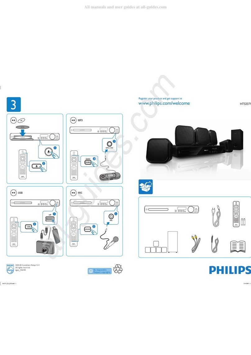 Philips HTS3371 Quick start manual