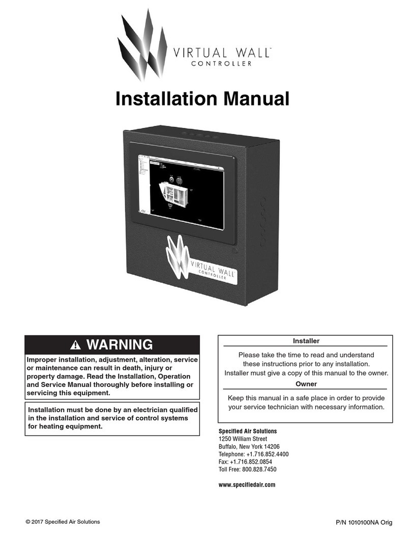 Specified Air Solutions VIRTUAL WALL installation manual