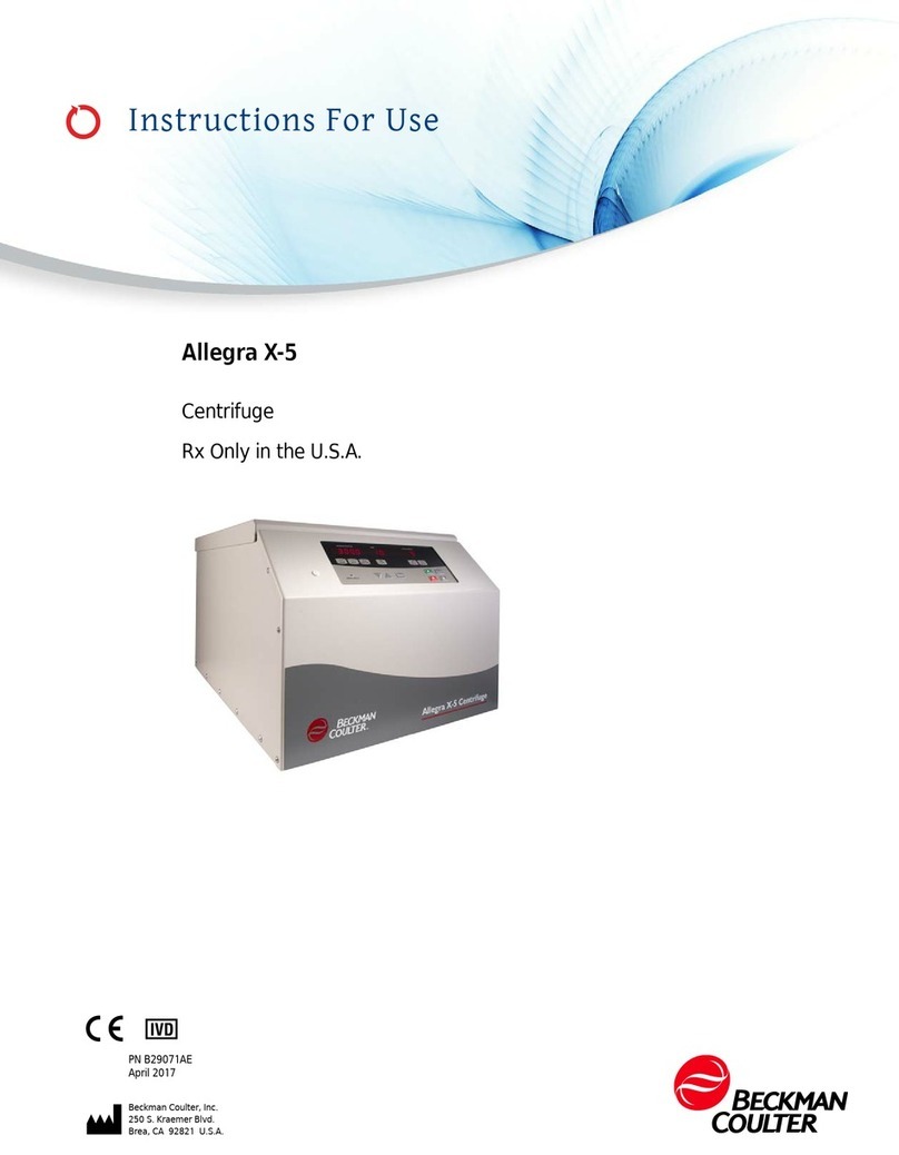 Beckman Coulter Allegra X-5 Instructions for use