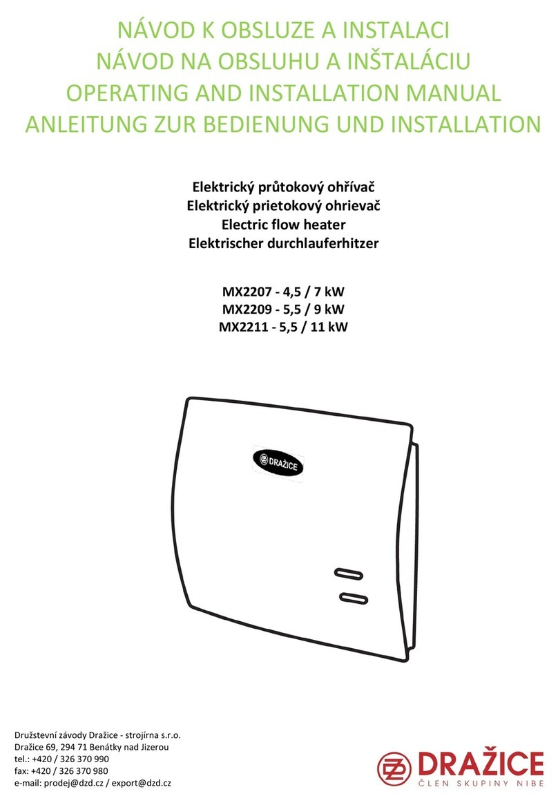 Drazice MX2207 OPERATING AND INSTALLATION Manual Drazice MX2207 OPERATING AND INSTALLATION Manual
