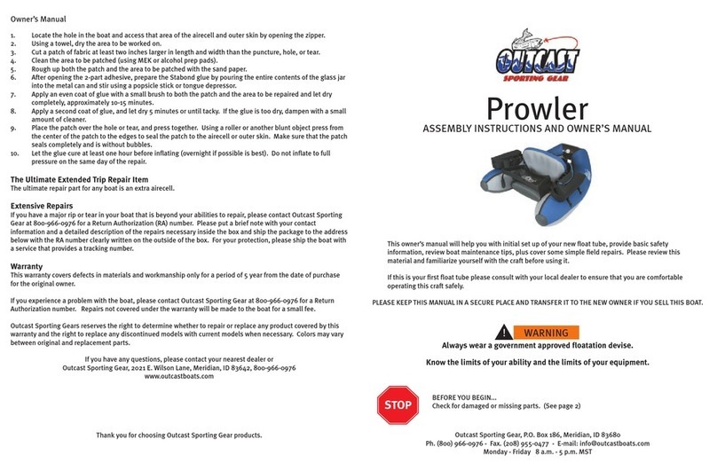 Outcast Sporting Gear Prowler Assembly instructions and owner's manual Outcast Sporting Gear Prowler Assembly instructions and owner's manual