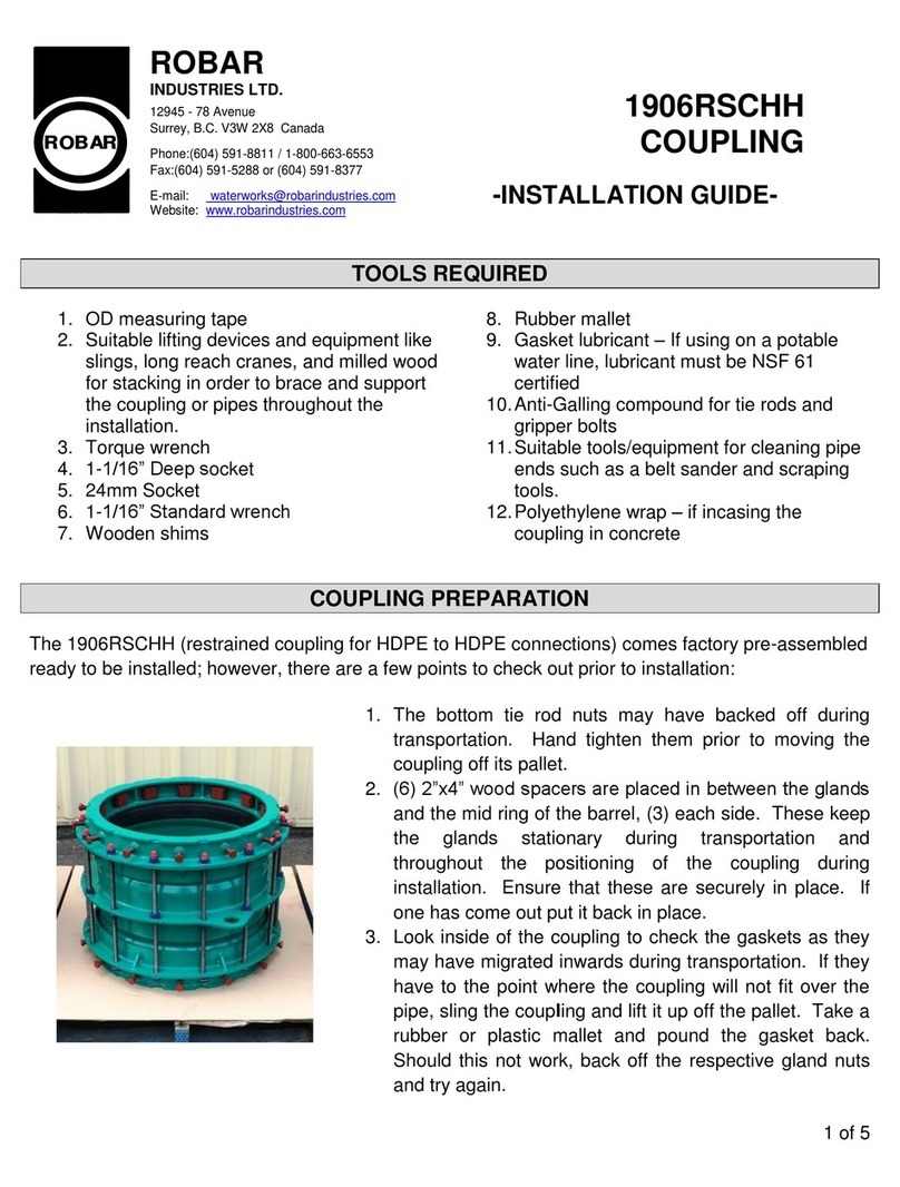 Robar Industries 1906RSCHH installation guide Robar Industries 1906RSCHH installation guide