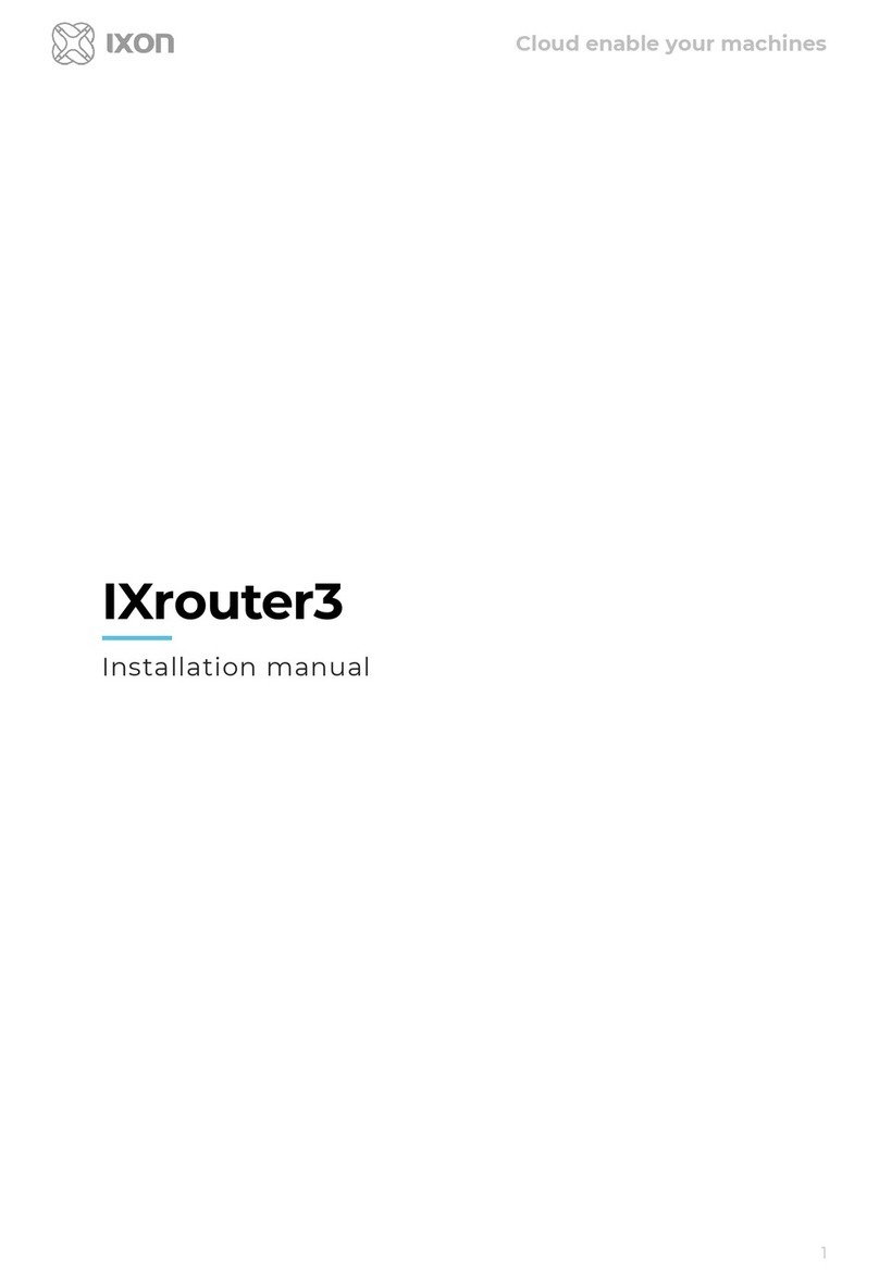 Ixon IXrouter3 IX2400 installation manual