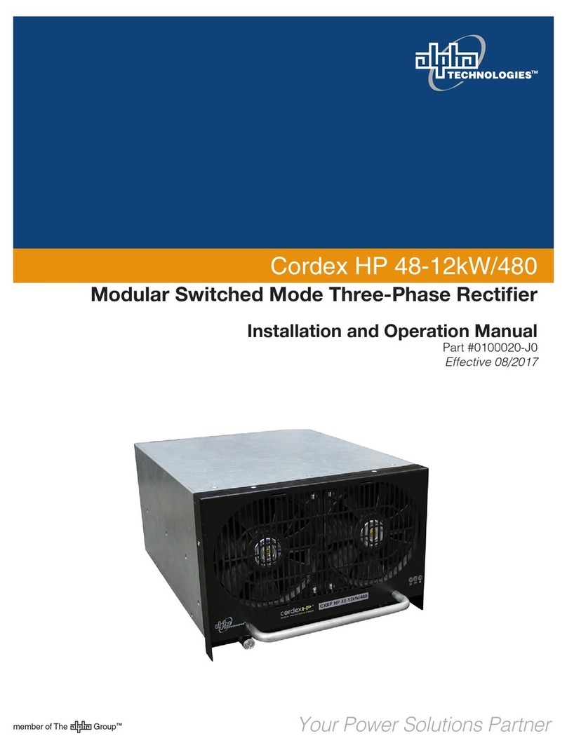 Alpha Technologies Cordex HP Installation and operation manual