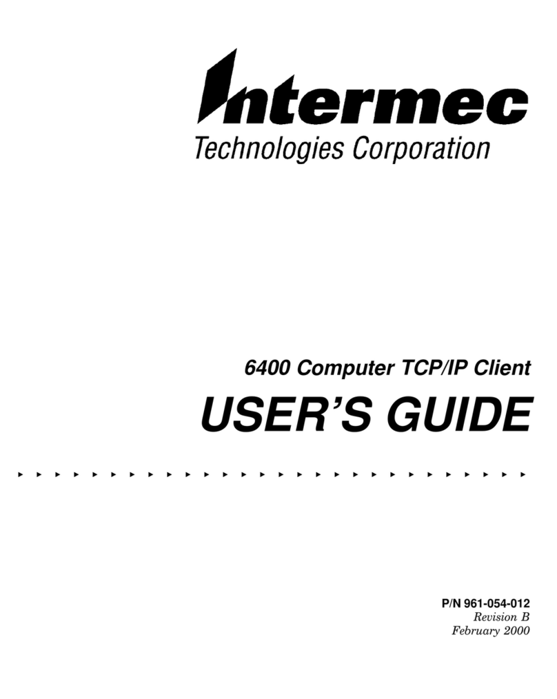 Intermec PEN*KEY 6400 user guide