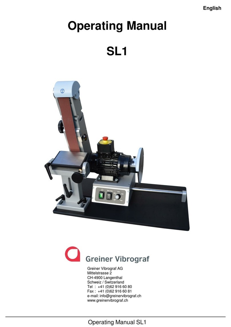 Greiner Vibrograf SL1 operating manual