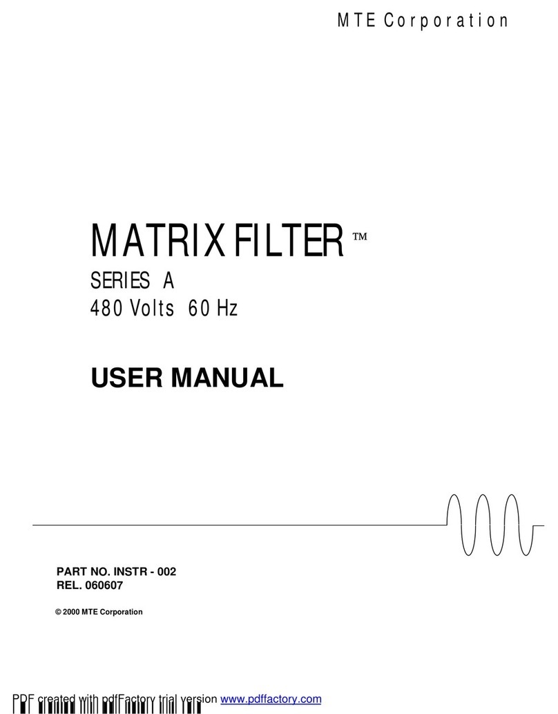 MTE MATRIX FILTER A Series User manual