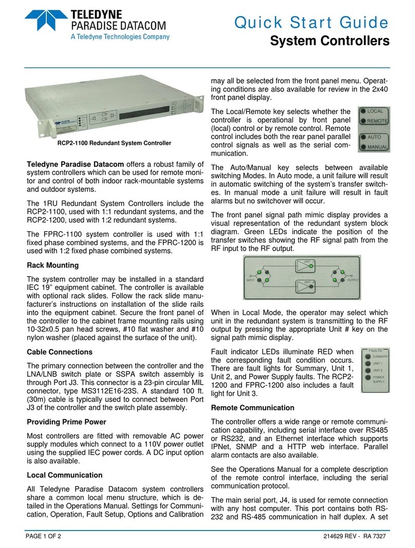 Teledyne RCP2-1100 quick start guide