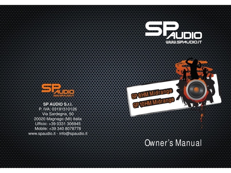 SP Audio SP HM Midrange Series owner's manual