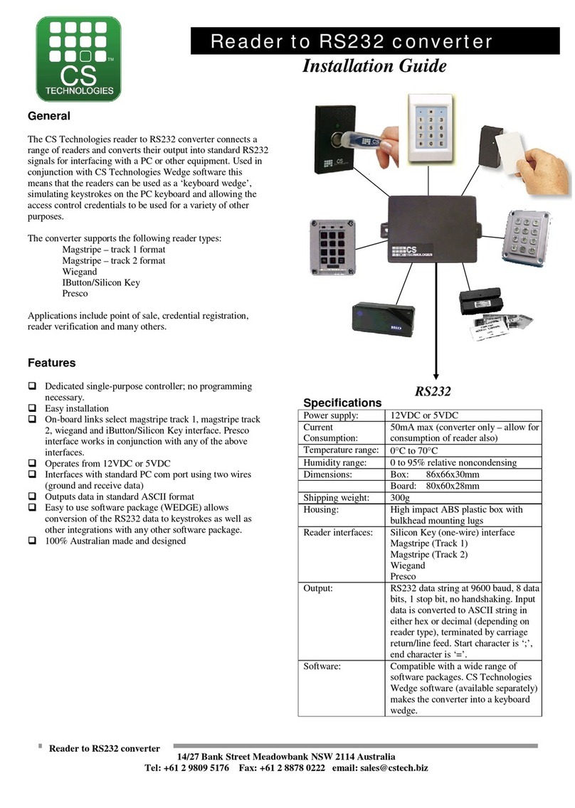 CS Technologies 4610 installation guide CS Technologies 4610 installation guide