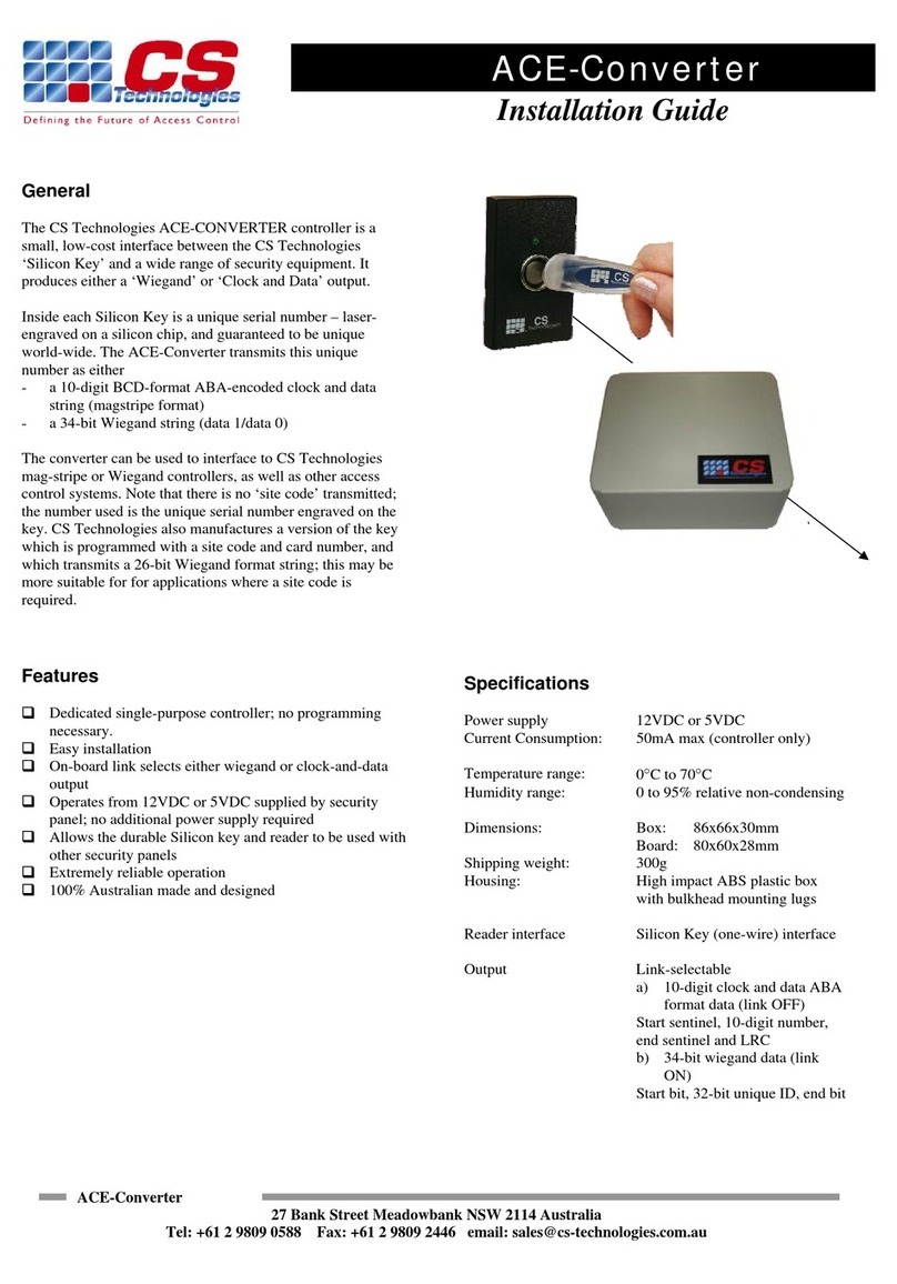 CS Technologies ACE-CONVERTER installation guide