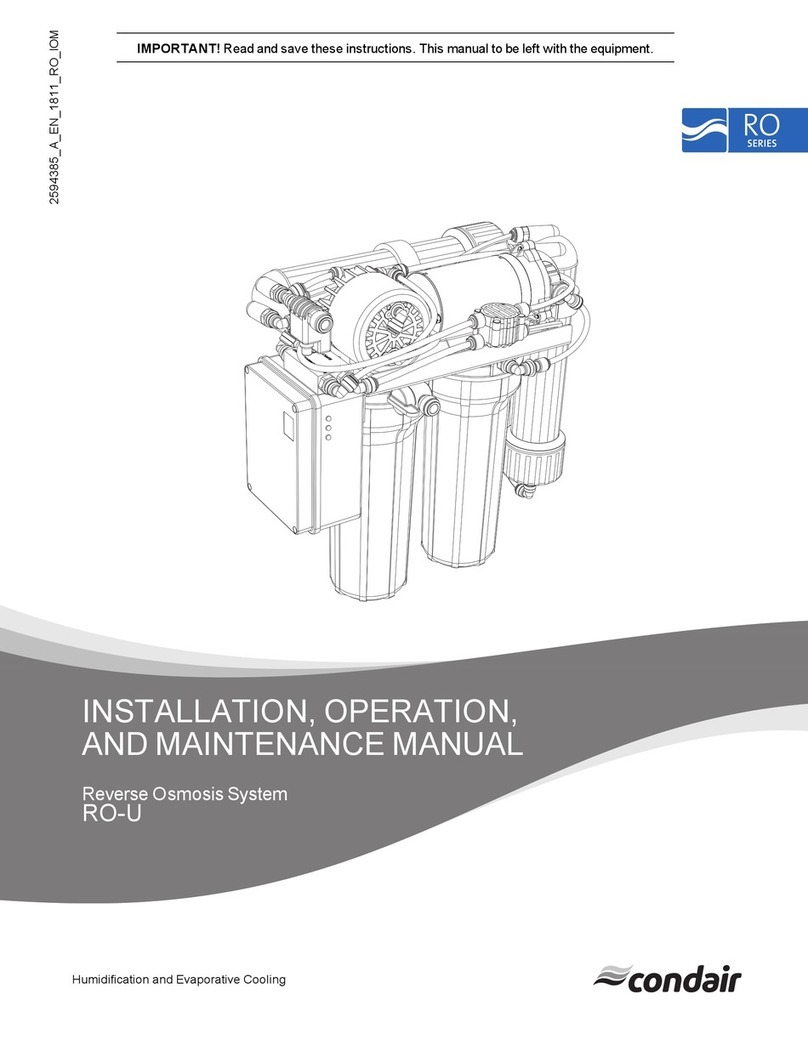 Condair RO-U Installation and operating instructions