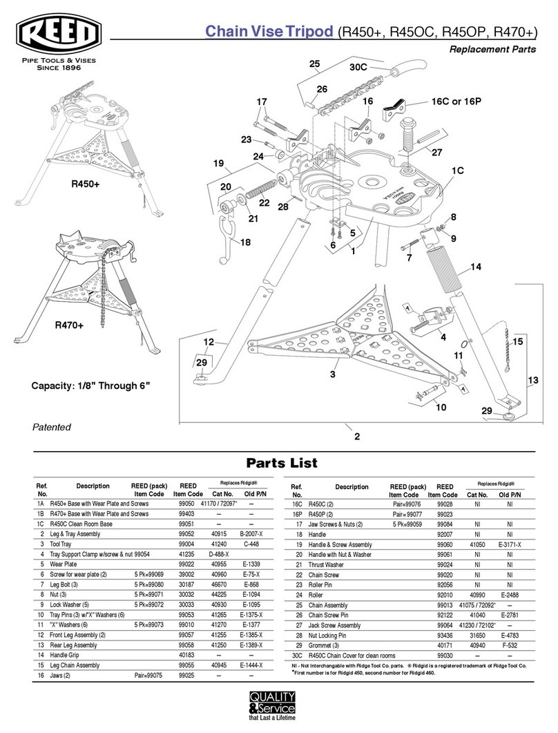 REED R450+ Chain Vise Tripod Instruction/assembling manual