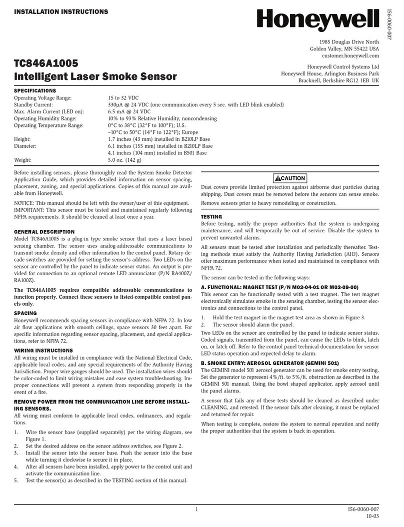Honeywell TC846A1005 User manual Honeywell TC846A1005 User manual