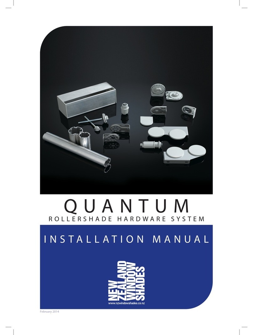 Quantum ROLLERSHADE HARDWARE SYSTEM installation manual