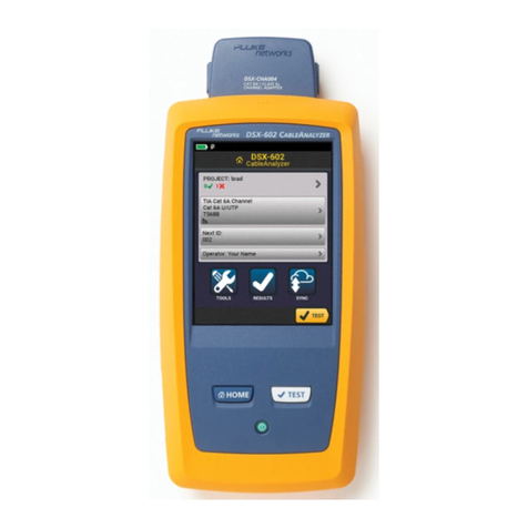 Fluke CableAnalyzer DSX-602 User manual Fluke CableAnalyzer DSX-602 User manual