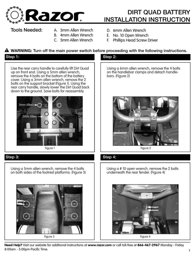 Razor Dirt Quad User manual