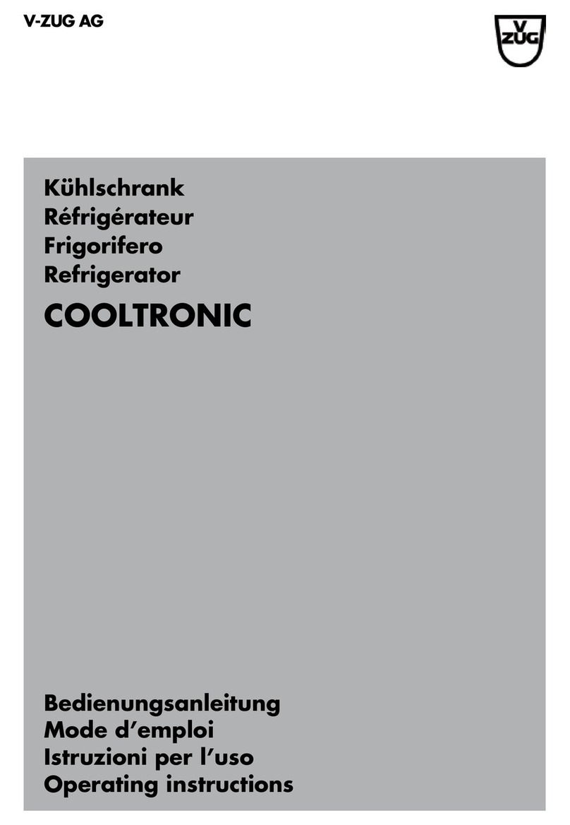 V-ZUG Cooltronic operating instructions