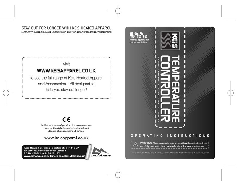 Keis TEMPERATURE CONTROLLER User manual