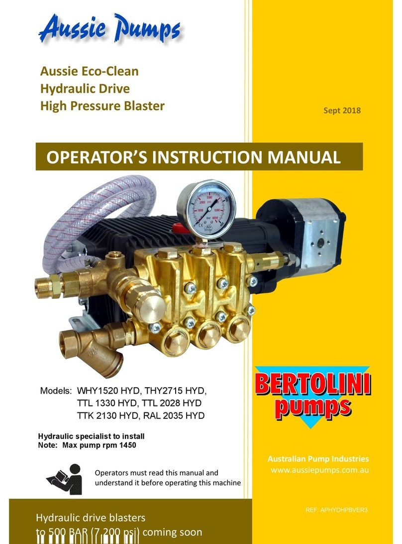 Aussie Pumps Eco-Clean WHY1520 HYD Assembly instructions