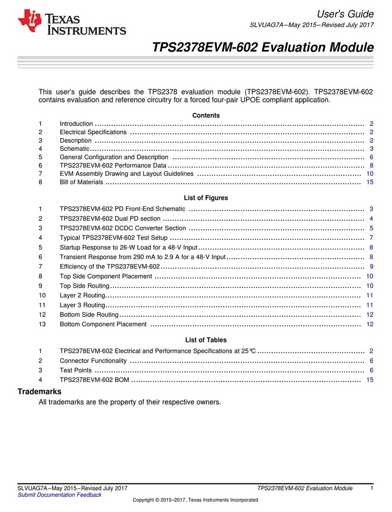 Texas Instruments TPS2378EVM-602 User manual
