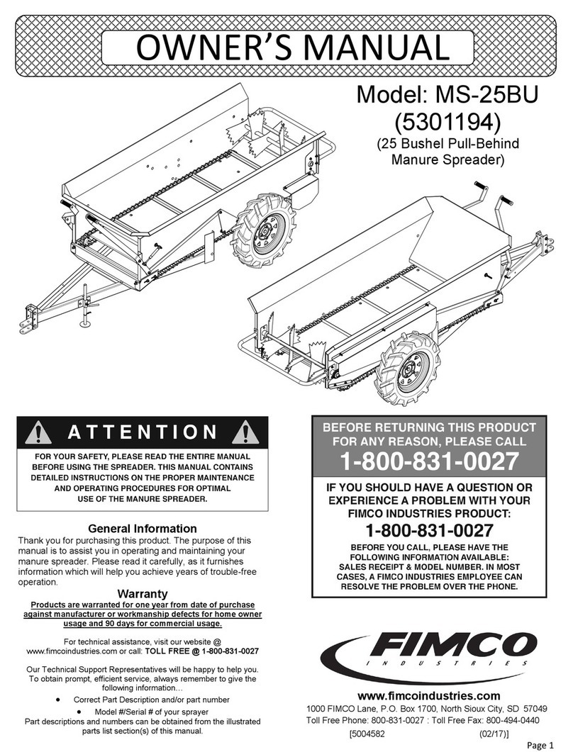 Fimco MS-25BU owner's manual