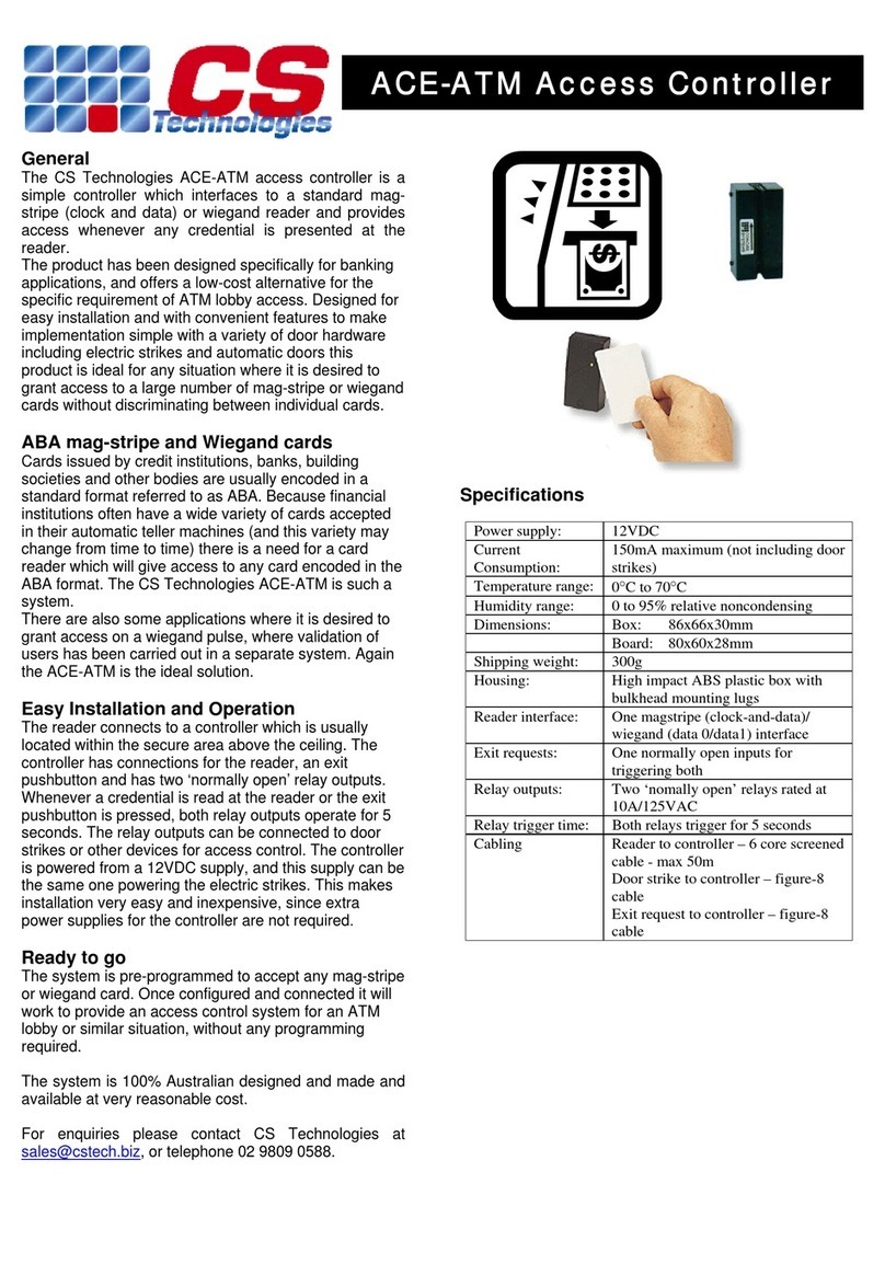 CS Technologies ACE-ATM Installation and operation