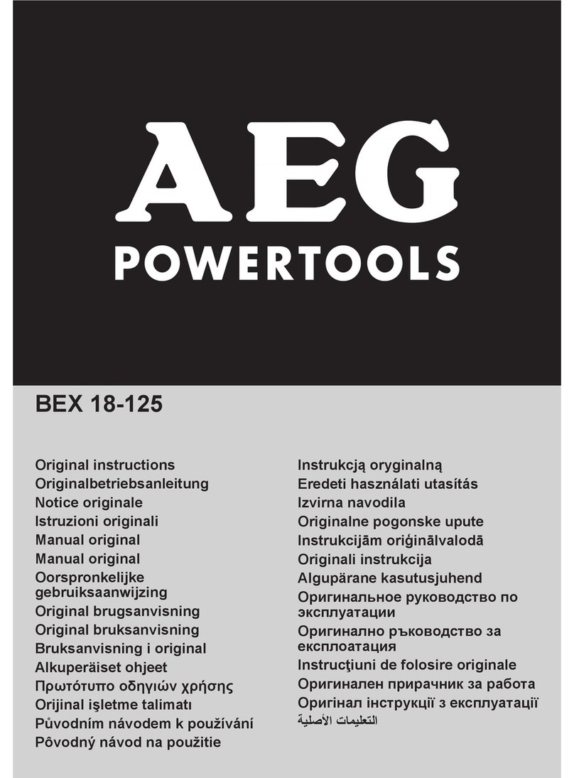 AEG Powertools BEX 18-125 Original instructions