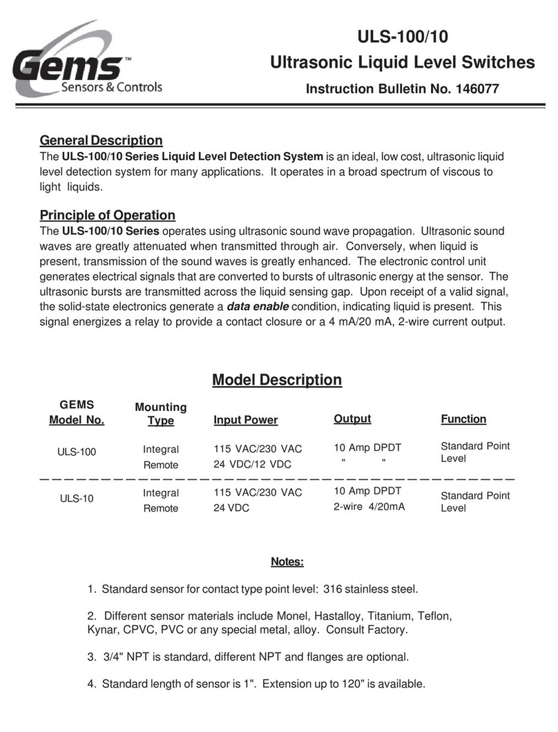 Gems ULS-100 Instruction bulletin