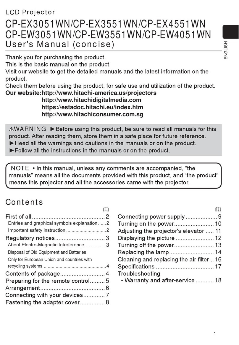 Hitachi CP-EX3051WN User manual
