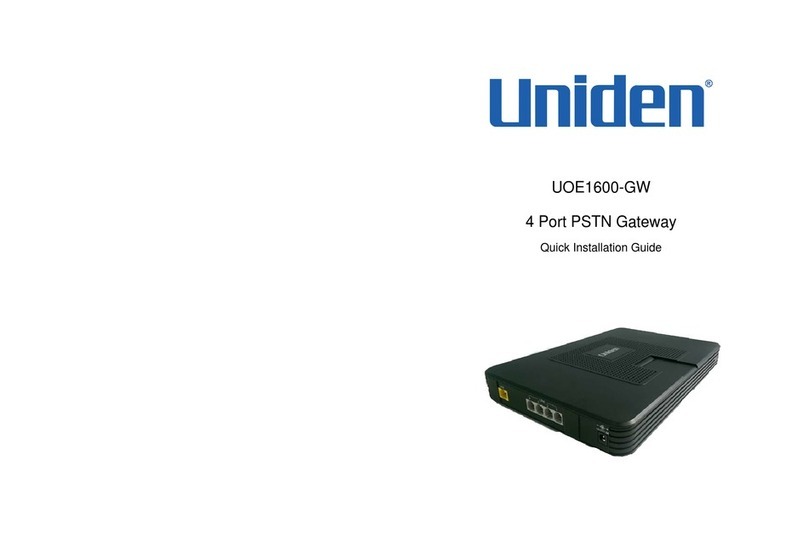 Uniden UOE1600-GW Quick installation guide