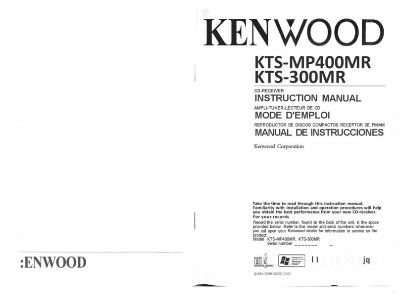 Kenwood KTS-MP400MR - Radio / CD instruction manual
