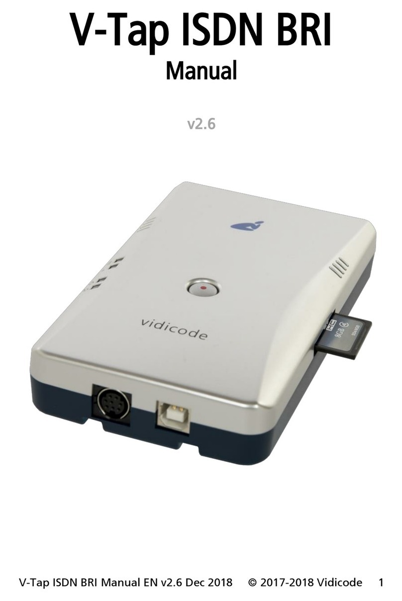 Vidicode V-Tap ISDN BRI User manual
