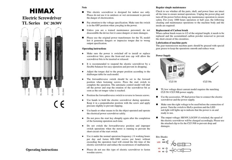 Himax TL Series User manual