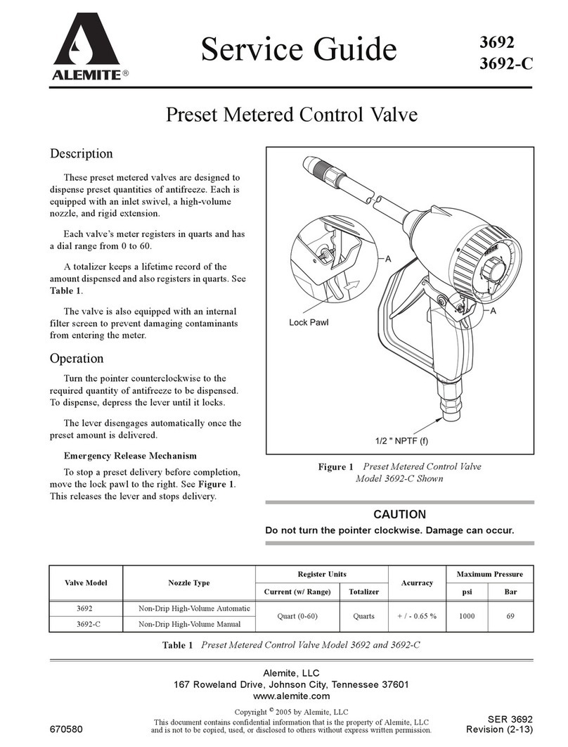 Alemite 3692 Service guide