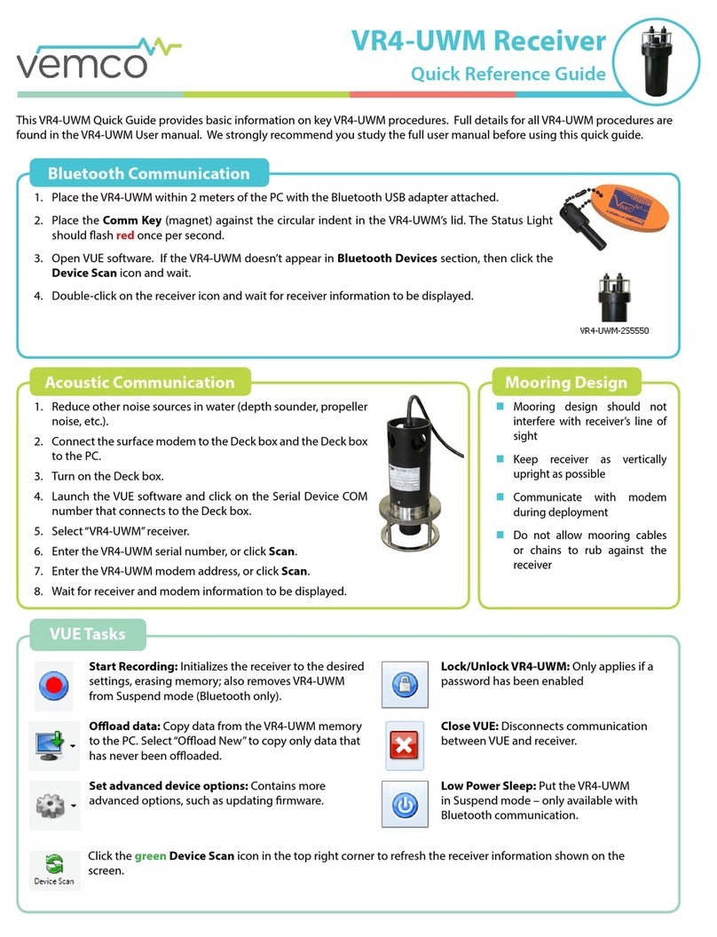 Vemco VR4-UWM User manual