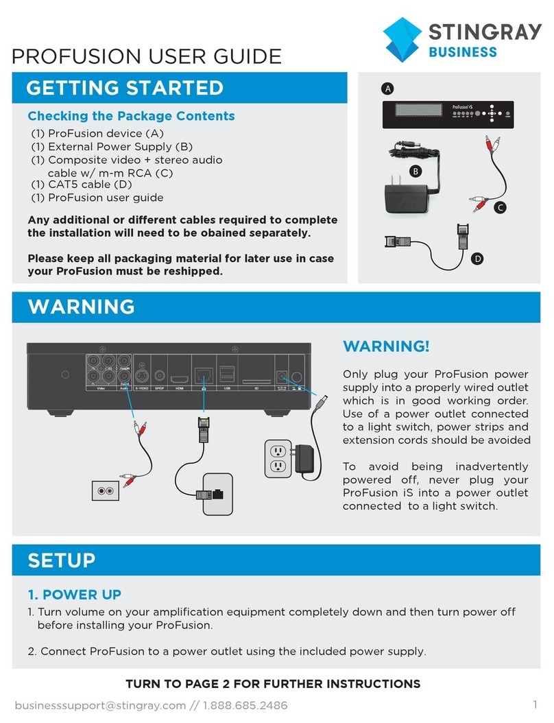 Stingray Business ProFusion user guide