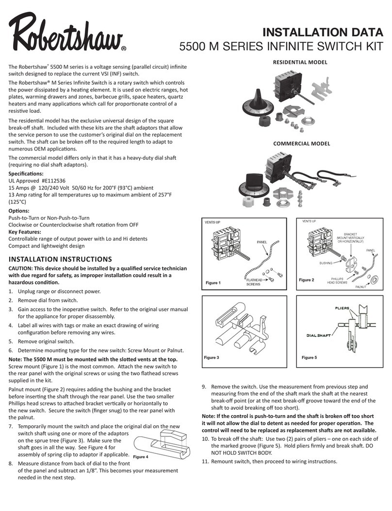Robertshaw 5500-103M Installation and user guide
