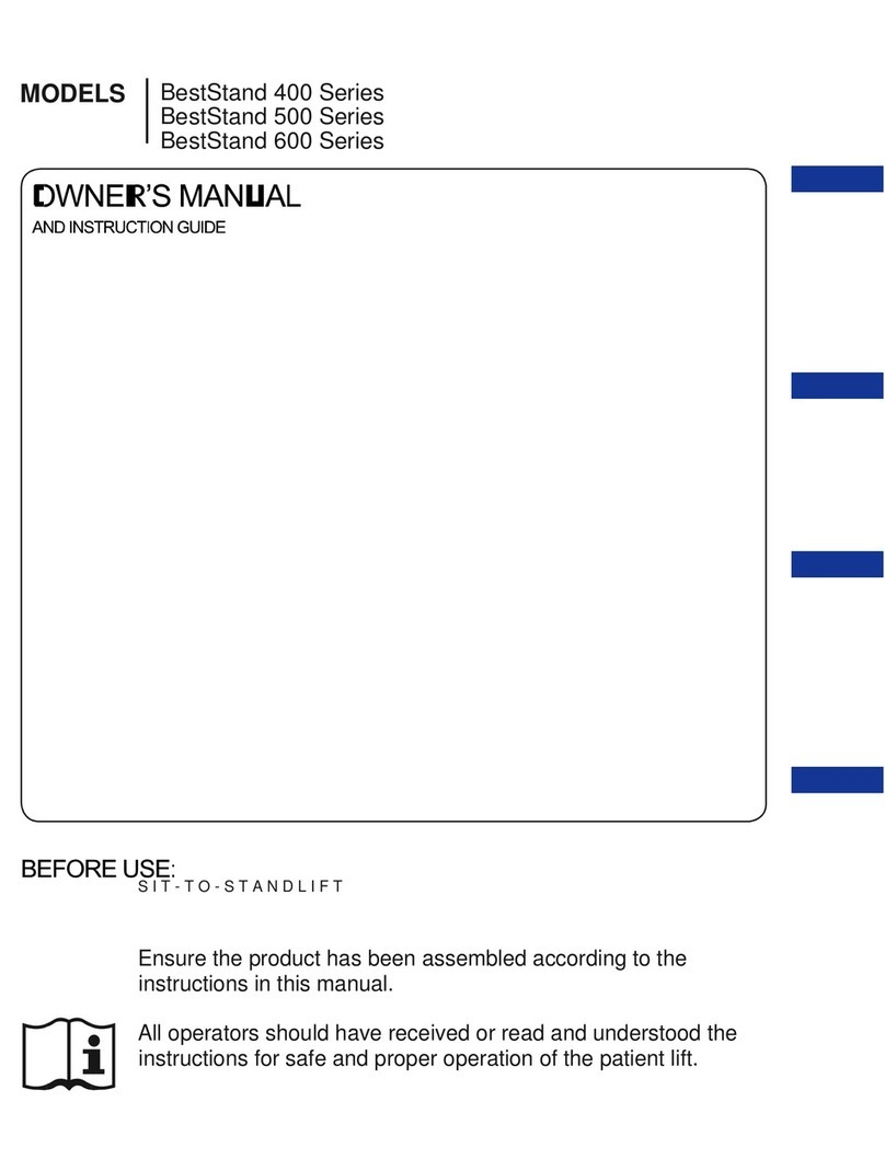 Bestcare BestStand 600 Series Owner's manual and installation guide Bestcare BestStand 600 Series Owner's manual and installation guide