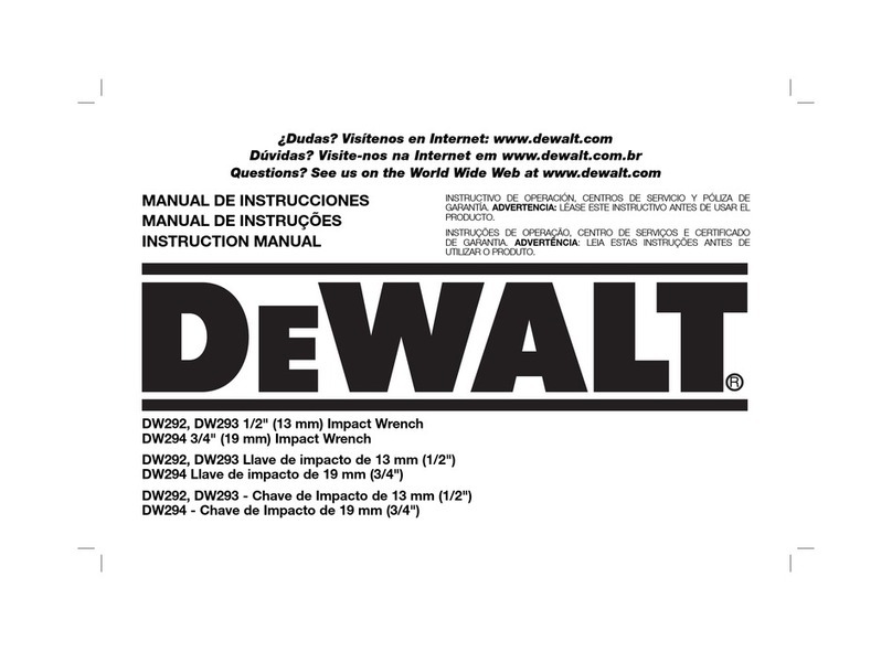 DeWalt DW294 User manual