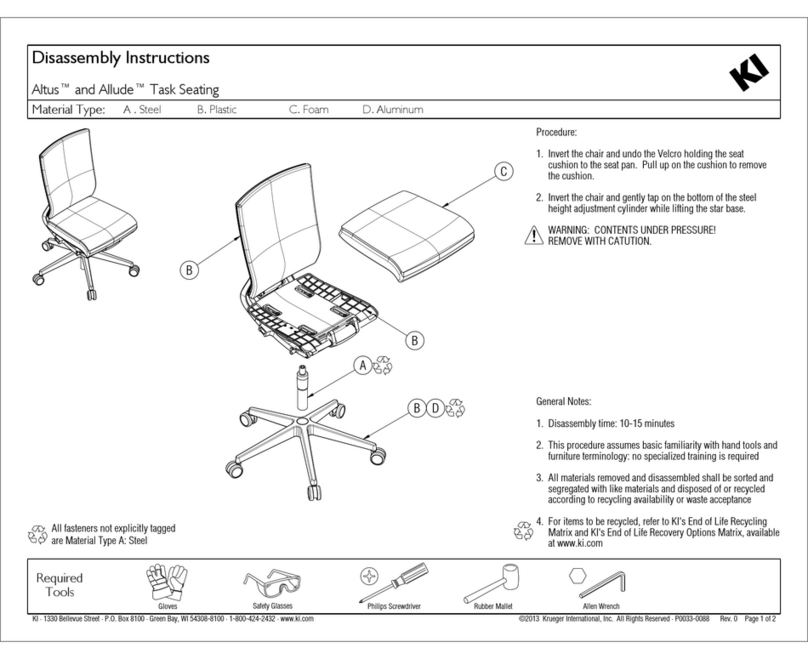 KI Altus Task Seating Installation instructions KI Altus Task Seating Installation instructions