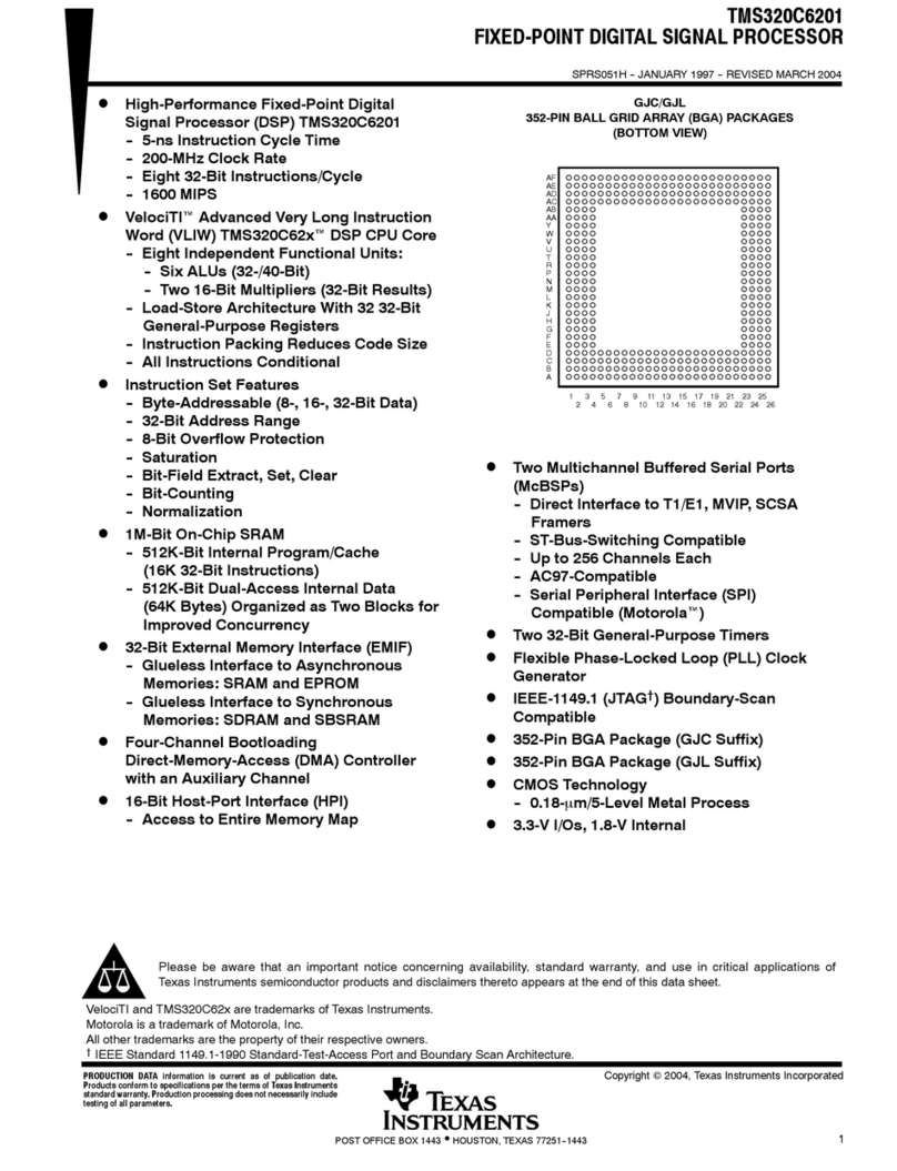 Texas Instruments TMS320C6201 User manual Texas Instruments TMS320C6201 User manual