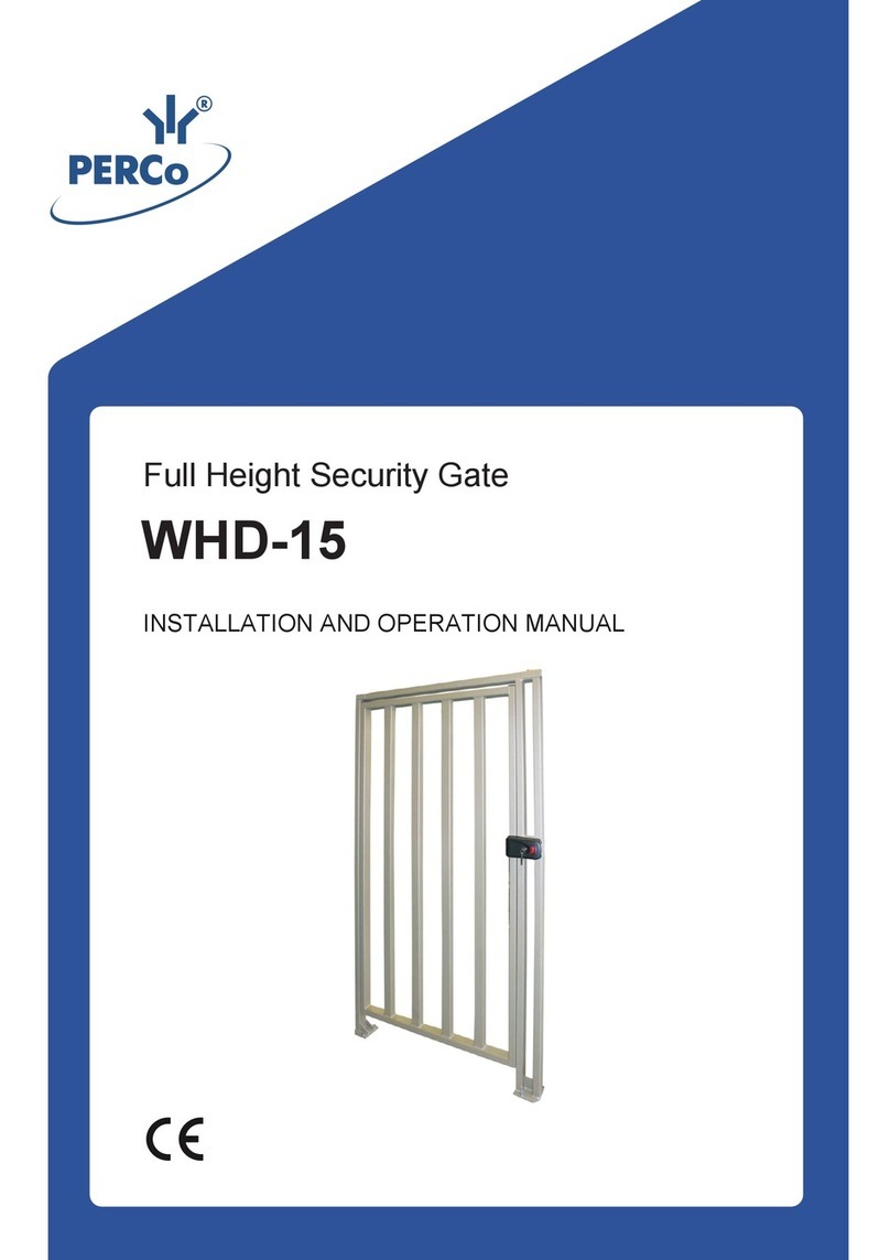 PERCo WHD-15 Installation and operation manual