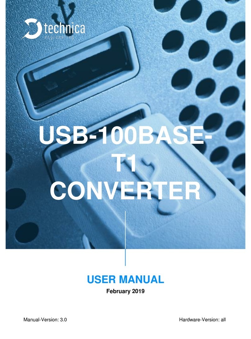 Technica 100BASE-T1 SPY Mini User manual