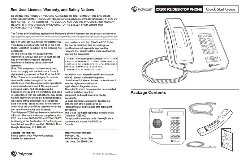 Polycom CX300 R2 quick start guide