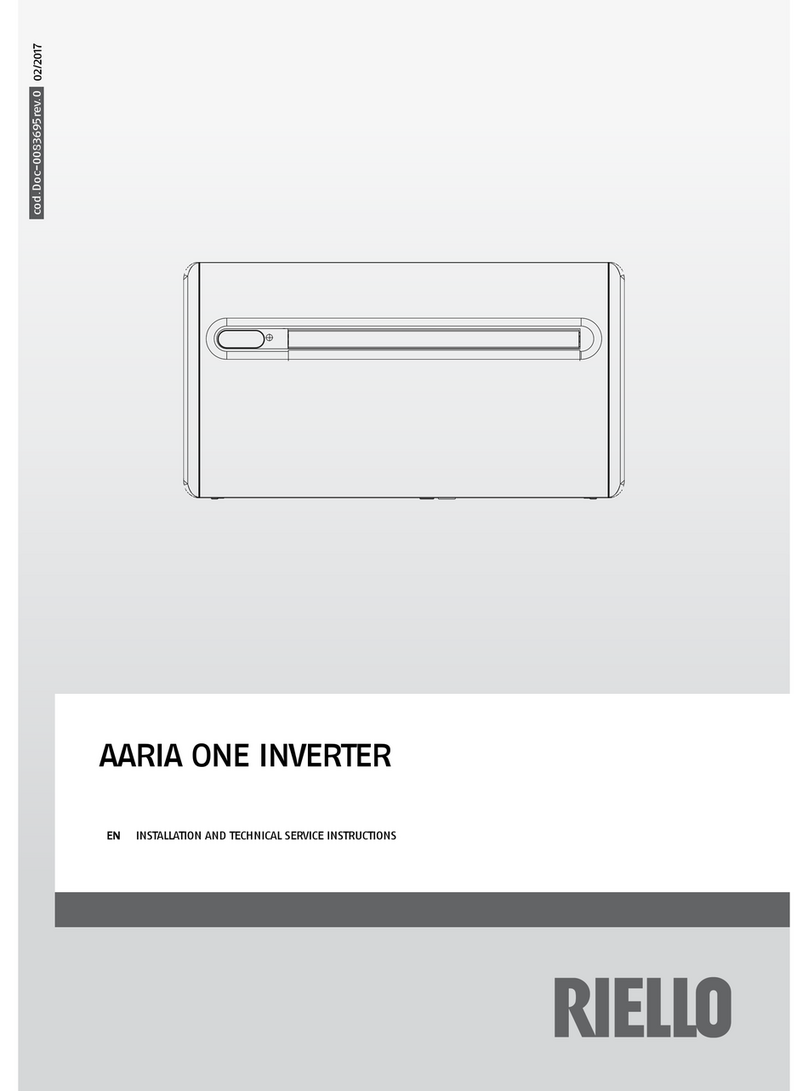 Riello AARIA ONE INVERTER 25 Operating instructions